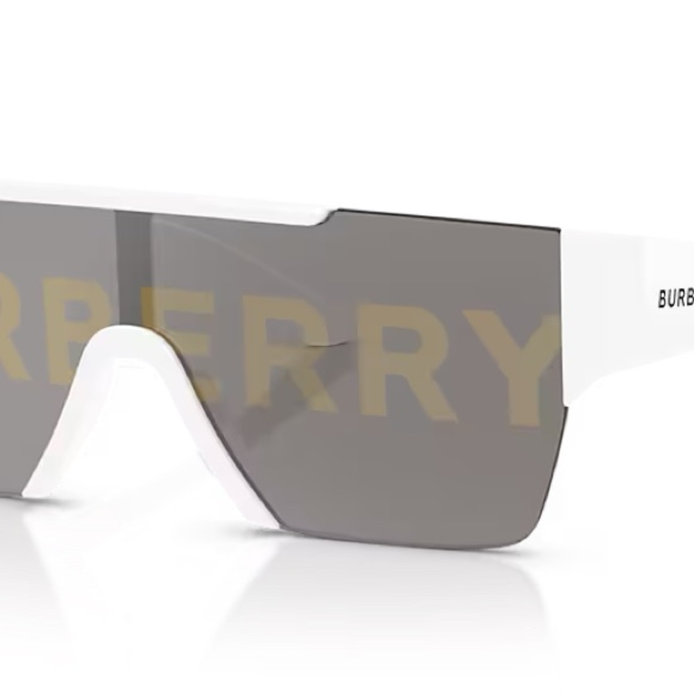 Burberry White and Gray Men's Glasses